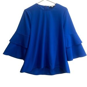Women’s Tibi Structured Blouse in Blue. Size 4.